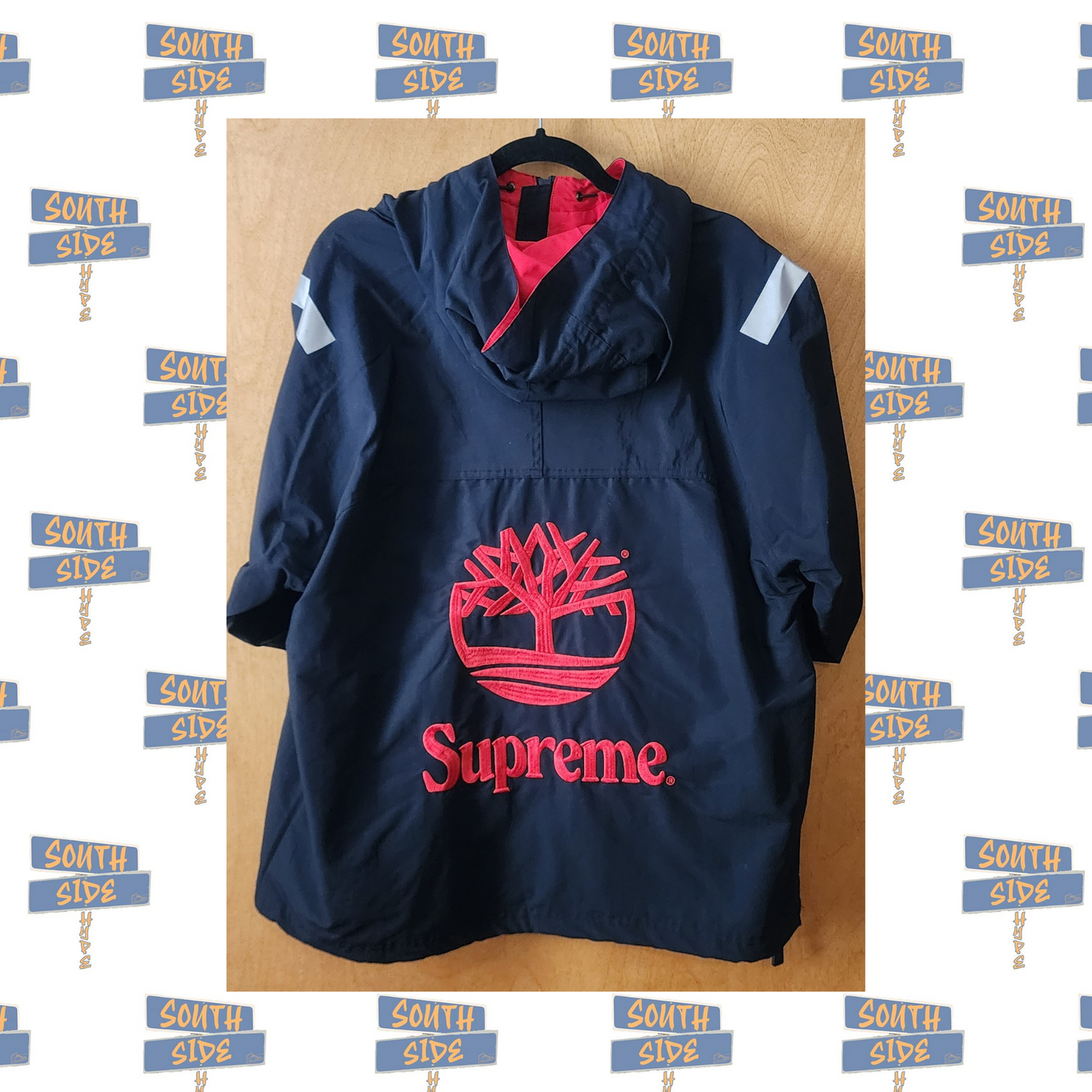 Supreme x Timberland Reflective Taping Anorak -- Black