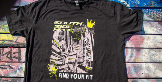 South S1de Hype T Shirt - Black & Green Crown "Find Your Fit" Next Level Tee